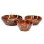 WOOD CRAFTS OF RAJASTHAN Wood Bowls Set - Set of 3 Brown, 2 image