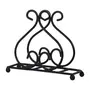 WOOD CRAFTS OF RAJASTHAN Wrought Iron Heart Shape Tissue Holder Paper Towel Holder 4 pic, 5 image
