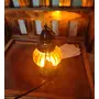 WOOD CRAFTS OF RAJASTHAN Wooden Lamp Lantern | Decorative Electric Lamp | Hanging Lamp Light | Lamp for Table | Home Decoration | Diwali Lamp | Diwali Decoration | Living Room Decor | Office Decor - Orange, 3 image