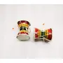 WOOD CRAFTS OF RAJASTHAN Wood Handicrafts wooden handmade cute mini dholak/damru for kids // musical toys set of 2, 2 image