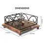 WOOD CRAFTS OF RAJASTHAN Wrought Iron and Wooden Napkin Holder for Dining Table Kitchen - Tissue Paper Stand for Restaurant Bathroom - Handmade Iron Tissue Box Brown, 6 image