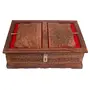 WOOD CRAFTS OF RAJASTHAN Handmade Wooden Rehal Full Carving Design Rosewood Rectangular Holy Book Stand Box for Quran Ramayan Bible Gita Ved Guru Granth Sahib (Brown Standard), 3 image