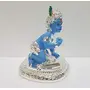 CHURU SILVERWARE Ceramic Krishna Idol 8x8x8cm Silver and Blue, 5 image