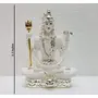CHURU SILVERWARE Resin Lord Shiva Idol Small White, 5 image