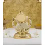 CHURU SILVERWARE Ceramic Lord Ganesh Idol 7X4X4 Cm Gold and Off White, 3 image