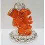 CHURU SILVERWARE Ceramic Lord Ganesh Idol 8x7x7 cm Silver, 2 image