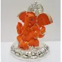 CHURU SILVERWARE Ceramic Lord Ganesh Idol 8x7x7 cm Silver, 3 image