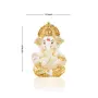 CHURU SILVERWARE Ceramic Car Dashboard Ganesha Idol 3.5 x 2 inch1 Idol, 4 image