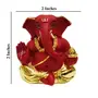 CHURU SILVERWARE Polyresin Gold Plated Appu Ganesha (Red), 4 image