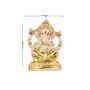CHURU SILVERWARE Ceramic Lord Ganesh Idol 7X4X4 Cm Gold and Off White, 4 image