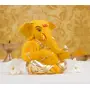 CHURU SILVERWARE Ceramic Mango Appu Ganesha Idols 5 x 4 x 3 cm Gold, 2 image