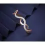 KUNDAN & MEENAKARI JEWELLERY American Diamond Golden Zigzag Designer AD Bollywood Wedding Casual Girlish Adjustable CZ Stone Bracelet For Women And Girl, 4 image