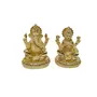CHURU SILVERWARE Gold Plated new chakra Laxmi Ganesha Idol (2.75 inches Height) (Gold Off White), 6 image