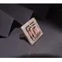 KUNDAN & MEENAKARI JEWELLERY Exclusive Squae Design Gold Plated American Diamond Cubic Zirconia Pink CZ Stone AD Adjustable Ring For Women And Girl Rhodium Plated Alloy/Birthday Gift Anniversary Gift, 2 image