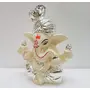 CHURU SILVERWARE Ceramic Car Dashboard Ganesha Idol 3 inches Silver Chandan, 3 image