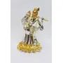 CHURU SILVERWARE Radha Krishna Idol Two Tone/Ganga Jamuna (7 Inches Height) (Gold and Silver), 3 image