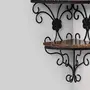 WROUGHT IRON CRAFTS Wrought Iron Corner Rack with 2 Shelves, 3 image