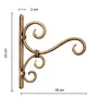 WROUGHT IRON CRAFTS Golden Antique Wrought Iron Wall Bracket for Bird Feeders & Houses Planters Lanterns Wind Chimes Hanging Baskets Ornaments String Lights, 2 image