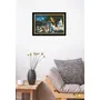 PICHWAI- PAINTED TEMPLE HANGING Pichwai Painting Krishna Vastra Haran Leela with Gopis Photo Frame Size 19.5X13.5 Inches, 2 image