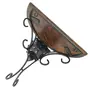 WROUGHT IRON CRAFTS Handcrafted Flower Design Wooden Wall Bracket Combo for Living Room, 3 image