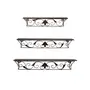 WROUGHT IRON CRAFTS Beautiful Wrought Iron Wall Shelf with 3 Shelves for Bedroom/Living Room Decoration, 2 image