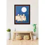 PICHWAI- PAINTED TEMPLE HANGING Large Pichwai Painting Print Kamdhenu Cows under Poornima Moon Size 24X30 Inches, 2 image