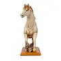 MEENAKARI ENAMEL PRODUCTS 9" Feng Shui Resin Running Horse Vastu Statue | Handcrafted Decorative Horse Showpiece Idol for Living Room and Home Decor Animal Figurines (Brown-Pack of 1), 3 image