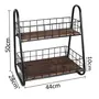 WROUGHT IRON CRAFTS Wrought Iron Double-Layer Multipurpose Storage Spice Bathroom and Kitchen Rack for Space Storage Plant Shelf Rack, 5 image