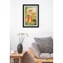 PICHWAI- PAINTED TEMPLE HANGING Radha & Krishna in Vrindavan Pichwai Painting Framed Size 13.5X19.5 Inches, 2 image