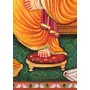 PICHWAI- PAINTED TEMPLE HANGING Large Pichwai Painting Print Ganpati Ganeshji on Singhasan Darshan Size 24X36 Inches, 3 image
