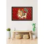PICHWAI- PAINTED TEMPLE HANGING Large Pichwai Painting Print Kamdhenu Cow with Calf Size 24X36 Inches, 3 image