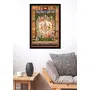PICHWAI- PAINTED TEMPLE HANGING Religious Large Pichwai Painting Print Maha Raas Leela (Multicolour 24 X 36 Inches), 2 image