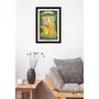 PICHWAI- PAINTED TEMPLE HANGING Radha & Krishna in Goverdhan Pichwai Painting Framed Size 13.5X19.5 Inches, 3 image