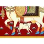 PICHWAI- PAINTED TEMPLE HANGING Large Pichwai Painting Print Kamdhenu Cow with Calf Size 24X36 Inches, 5 image