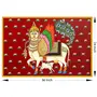 PICHWAI- PAINTED TEMPLE HANGING Large Pichwai Painting Print Kamdhenu Cow with Calf Size 24X36 Inches, 2 image