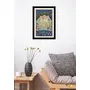 PICHWAI- PAINTED TEMPLE HANGING Radha & Krishna perform Raas Leela at Night Pichwai Painting Framed Size 13.5X19.5 Inches, 2 image