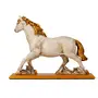 MEENAKARI ENAMEL PRODUCTS 9" Feng Shui Resin Running Horse Vastu Statue | Handcrafted Decorative Horse Showpiece Idol for Living Room and Home Decor Animal Figurines (Brown-Pack of 1), 4 image