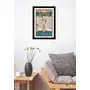 PICHWAI- PAINTED TEMPLE HANGING Shrinathji with Cows in Gokul Pichwai Painting Framed Size 13.5X19.5 Inches, 2 image