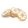 MEENAKARI ENAMEL PRODUCTS Marble Tea Coasters Set with Holder for Dining Table Office Home (6 Coasters with 1 Holder Set), 3 image