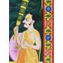 PICHWAI- PAINTED TEMPLE HANGING Large Pichwai Painting Print Shrinathji with Goswamis Aarti Darshan Size 24X34 Inches, 3 image