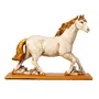 MEENAKARI ENAMEL PRODUCTS 9" Feng Shui Resin Running Horse Vastu Statue | Handcrafted Decorative Horse Showpiece Idol for Living Room and Home Decor Animal Figurines (Brown-Pack of 1), 2 image