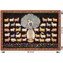 PICHWAI- PAINTED TEMPLE HANGING Large Pichwai Painting Print Krishna Playing Flute for his Cows Size 36X24 Inches, 2 image