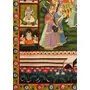PICHWAI- PAINTED TEMPLE HANGING Religious Large Pichwai Painting Print Maha Raas Leela (Multicolour 24 X 36 Inches), 5 image