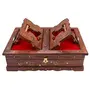 SAHARANPUR HANDICRAFTS Wood Rectangular Hand Carved Rihal Holy Book Stand and Box (Brown 3.5 Inch X 7.8 Inch X 11.8 Inch), 3 image