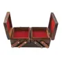 SAHARANPUR HANDICRAFTS Jewellery Box For Women Folding Box Brass & Flaver Carving Work Design Handmade Box Wood Carving Sisam Wood(Size 8x4x3), 2 image