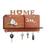 Royal Designer Love Birds Home Wall Key Holder 7 Hooks /Chabi Hanger Brown 25x16 cm, 2 image