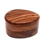 SAHARANPUR HANDICRAFTS Wooden Salt Box & Pepper Storage Bowls With Swivel Lid Container And Pepper Boxes Double Swivel Wooden Spice Box/Dabba Racks For Kitchen Size: 5.75 X 4 X 3.75 Inch 400 milliliter, 4 image