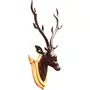 SAHARANPUR HANDICRAFTS Wooden Handicraft Wall Mounted Deer Head with Neck Showpieces for Wall Decoration and - Home Decor (Black 50cm), 3 image