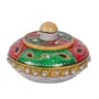 MEENAKARI ENAMEL PRODUCTS Marble Made Hand Printed Kumkum Box Sindoor Dibbi, 2 image