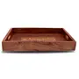 SAHARANPUR HANDICRAFTS Handmade Wooden Serving Tray for Dining Table Wooden Tray for Coffee Tea Breakfast Lunch Dinner Snacks Home and Office Size 12 inch, 4 image